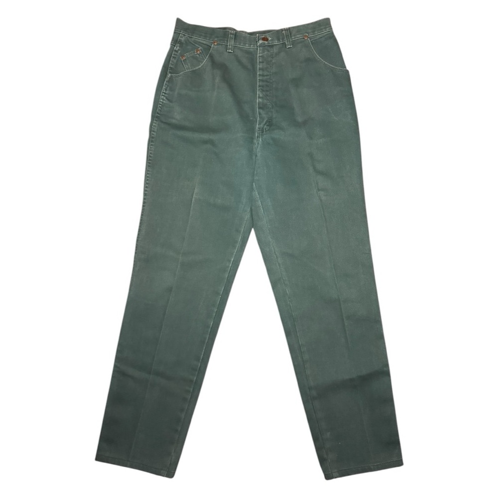 Wrangler High Waist Straight Leg Forest Green Silver Lake Vintage Fall Jeans